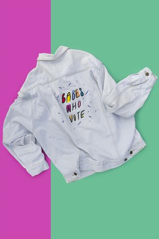 Babes Who Vote Vintage Denim Jacket