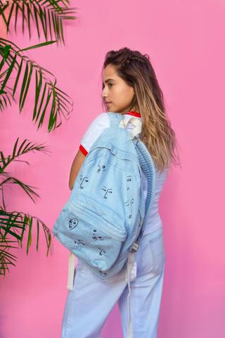 Faces of love Club Denim BackPack